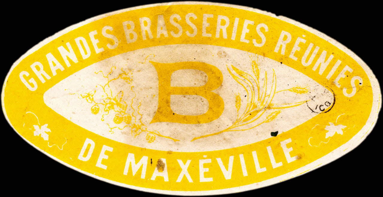 étiquette publicitaire GRANDES BRASSERIES REUNIES  DE MAXEVILLE 1960.66.158 Photo