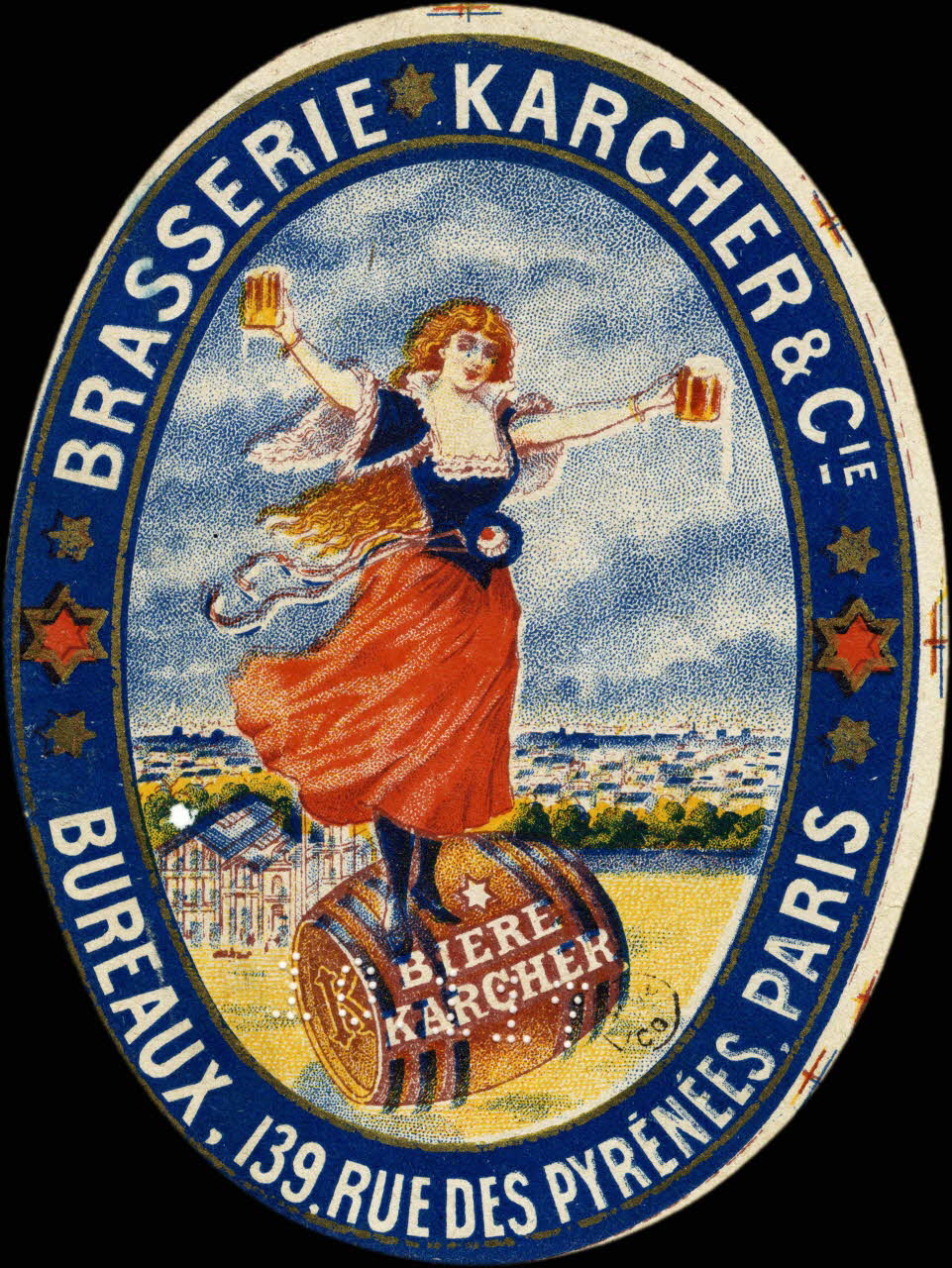 étiquette publicitaire BRASSERIE KARCHER & CIE 1960.66.159 Photo