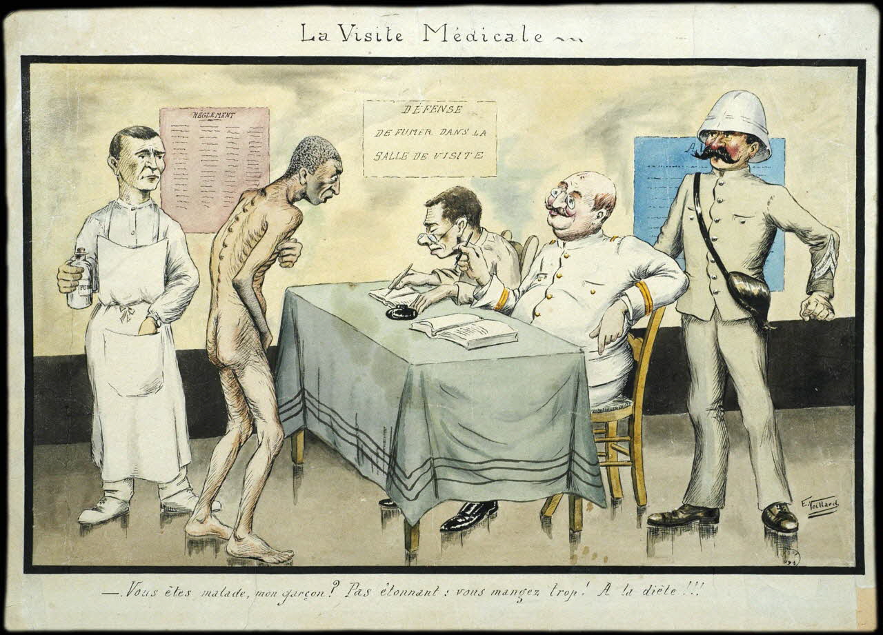 Pierre F. Voillard dessin La Visite Médicale Guyane, France 1908-1912 2001.41.29 Photo