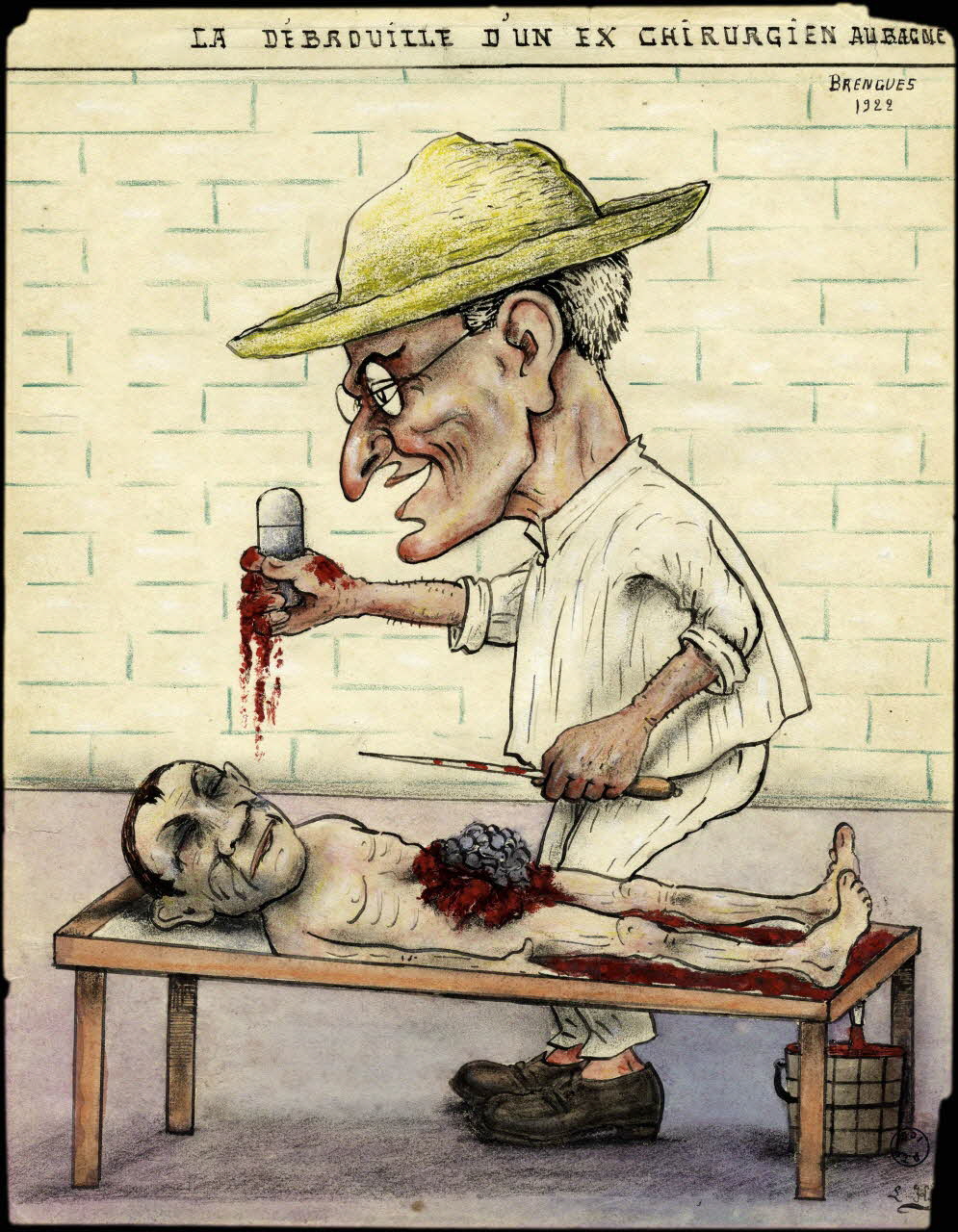 L.K. dessin LA DEBROUILLE D'UN EX CHIRURGIEN AU BAGNE Guyane, France 1920-1924 2001.41.33 Photo