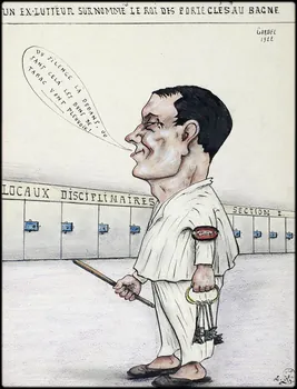 L.K. dessin UN EX-LUTTEUR SURNOMME "LE ROI DES PORTE CLES" AU BAGNE Guyane, France 1920-1924 2001.41.52 Photo