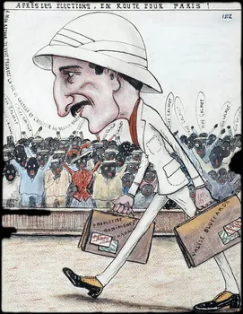L.K. dessin APRES LES ELECTIONS, EN ROUTE POUR PARIS ! Guyane, France 1920-1924 2001.41.54 Photo