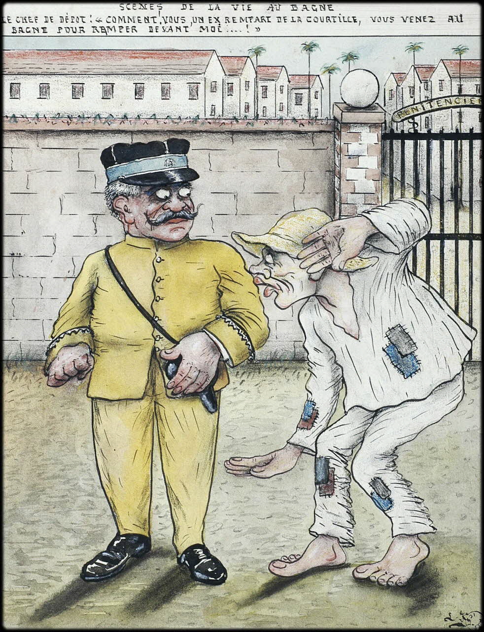 L.K. dessin SCENES DE LA VIE AU BAGNE Guyane, France 1918-1922 2001.41.56 Photo