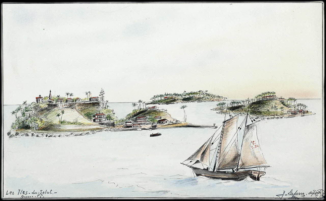 Laperre Jules César Joseph dessin Les Iles-du-Salut. -  Guyane-Fse. Guyane, France 1925-1935 2001.41.62 Photo (c) Mucem