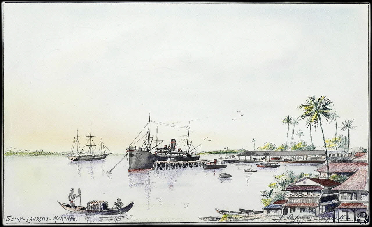 Laperre Jules César Joseph dessin SAINT-LAURENT-MARONI Guyane, France 1925-1935 2001.41.63 Photo (c) Mucem