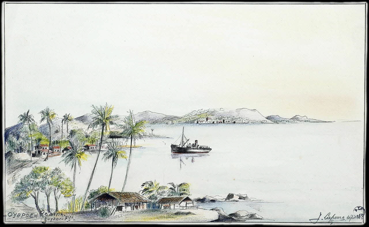 Laperre Jules César Joseph dessin Oyapoc-Regina.  Guyane-Fse. Guyane, France 1925-1935 2001.41.65 Photo