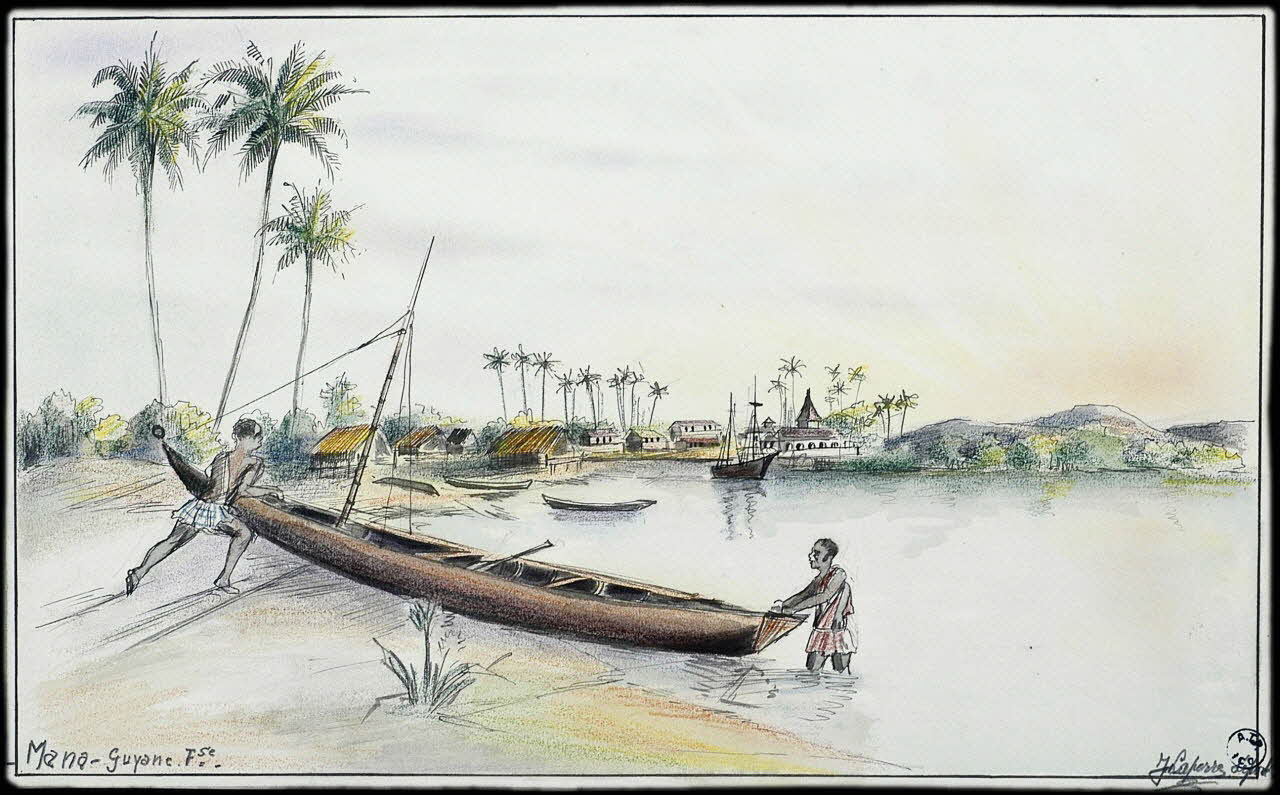 Laperre Jules César Joseph dessin Mana - Guyane . Fse. - Guyane, France 1925-1935 2001.41.66 Photo