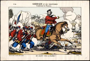 Pinot et Sagaire estampe GARIBALDI ET SES VOLONTAIRES  Combattant les Prussiens. Lorraine, France 1871-1872 1950.39.1009 Photo