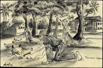 Francis Lagrange partie d'un ensemble de dessins Travaux Légers Guyane, France 1947 2001.42.16 Photo