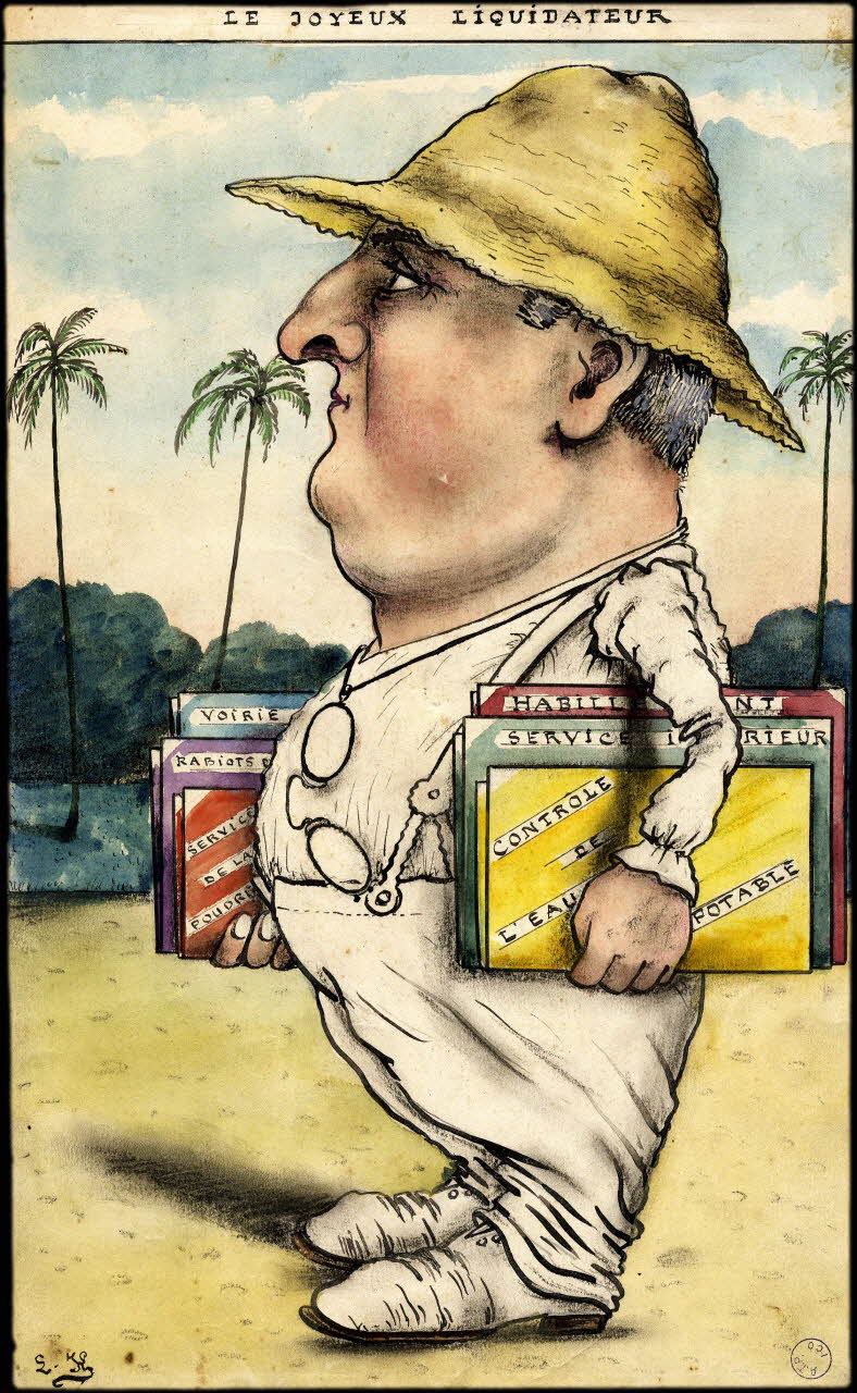 L.K. partie d'un ensemble de dessins LE JOYEUX LIQUIDATEUR Guyane, France 1920-1924 2001.42.25 Photo