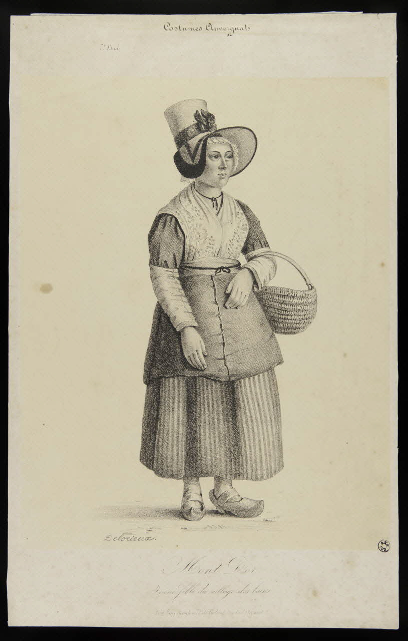 Delorieux Alfred ; Beaulieu estampe Costumes Auvergnats. Paris 1838-1848 1936.1.10 Photo