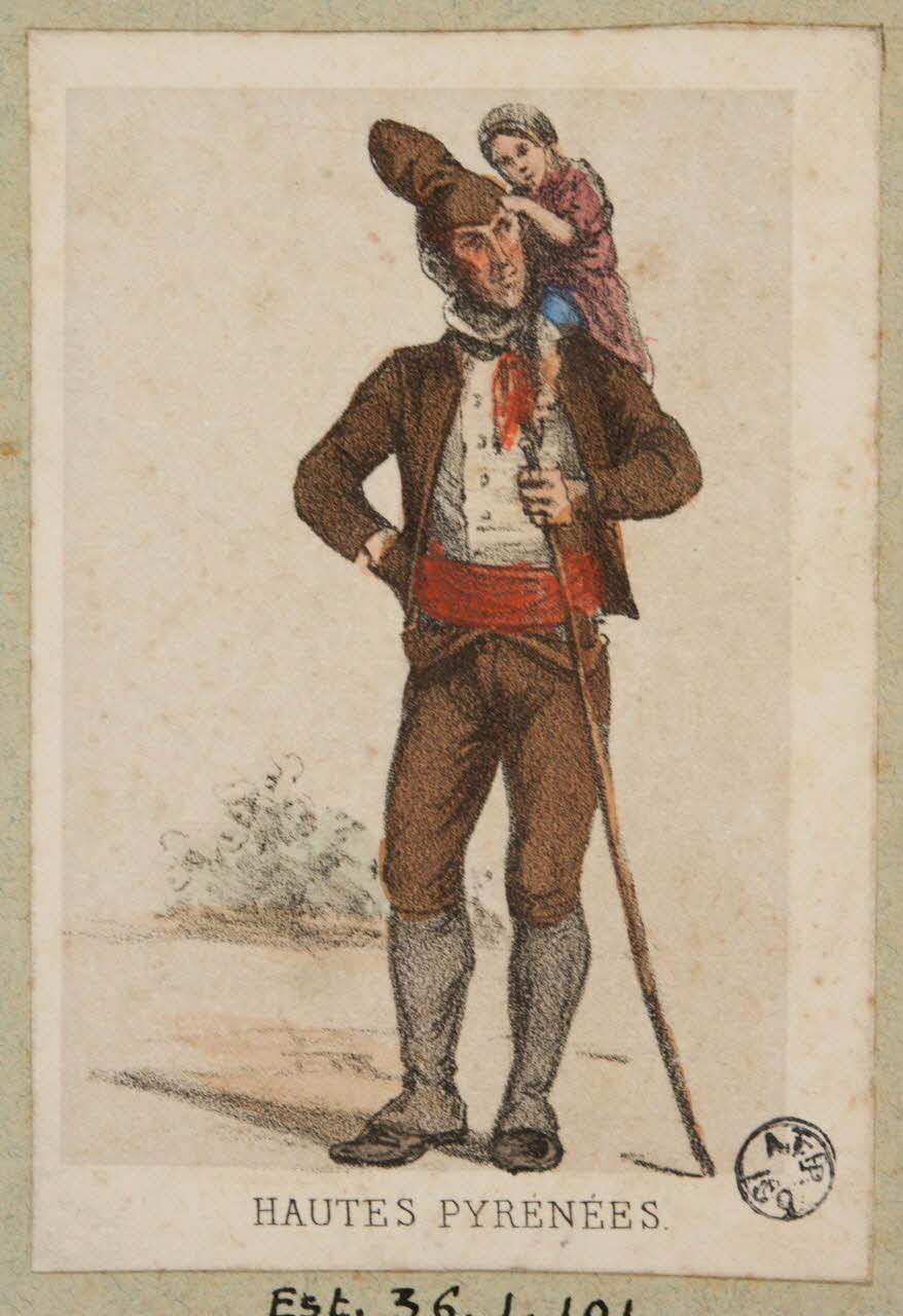 Frick ; Lalonde G. estampe 50 Costumes des Pyrenées  pris d'après Nature  HAUTES PYRENEES. Paris 1855-1865 1936.1.101 Photo