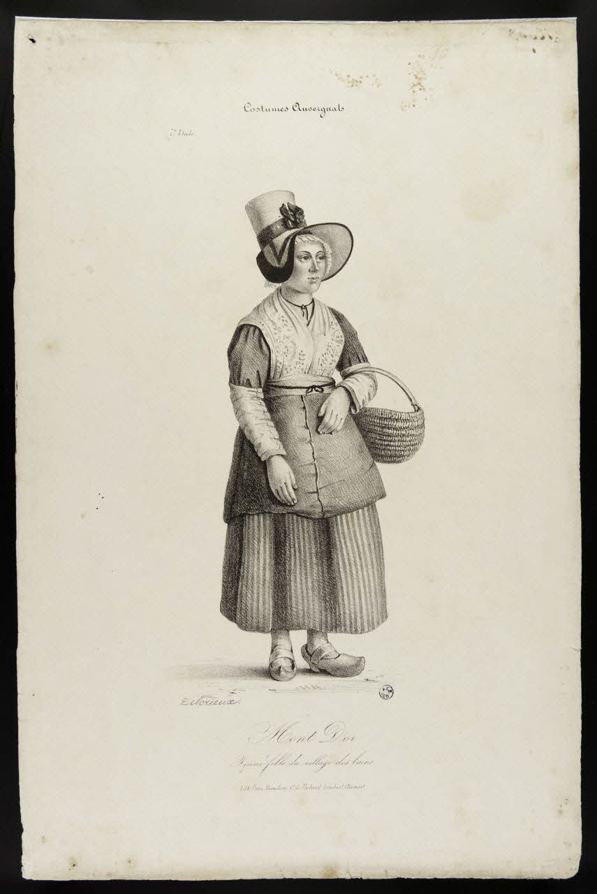 Delorieux Alfred ; Beaulieu estampe Costumes Auvergnats. Paris 1838-1848 1936.1.11 Photo