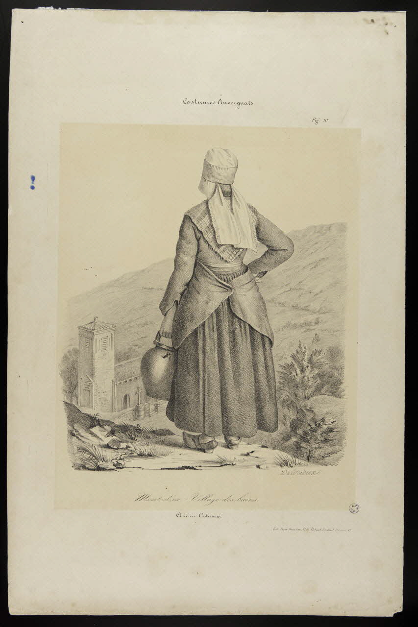 Delorieux Alfred ; Beaulieu estampe Costumes Auvergnats. Paris 1838-1848 1936.1.12 Photo
