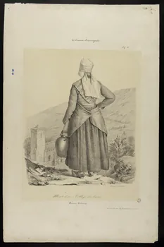 Delorieux Alfred ; Beaulieu estampe Costumes Auvergnats. Paris 1838-1848 1936.1.12  Photo