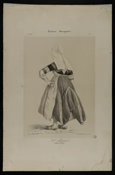 Delorieux Alfred ; Gilberton ; Beaulieu estampe Costumes Auvergnats.  St Bonnet Clermont-Ferrand 1838-1848 1936.1.14  Photo