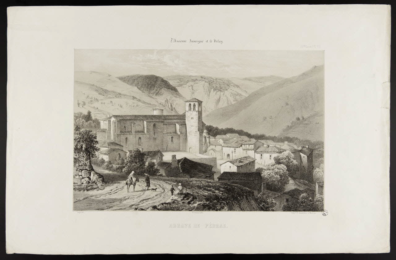 Charles Villemin ; Emile Sagot ; Desrosiers P. A. (imprimeur, librair partie d'un ensemble d'estampes ABBAYE DE PEBRAC. Moulins 1843-1847 1936.1.17 Photo
