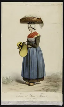 Adolphe Marie Alexandre ; Aubert et Cie estampe Femme de Saint Flour  (DEPt DU CANTAL.) Paris 1841-1846 1936.1.2 Photo