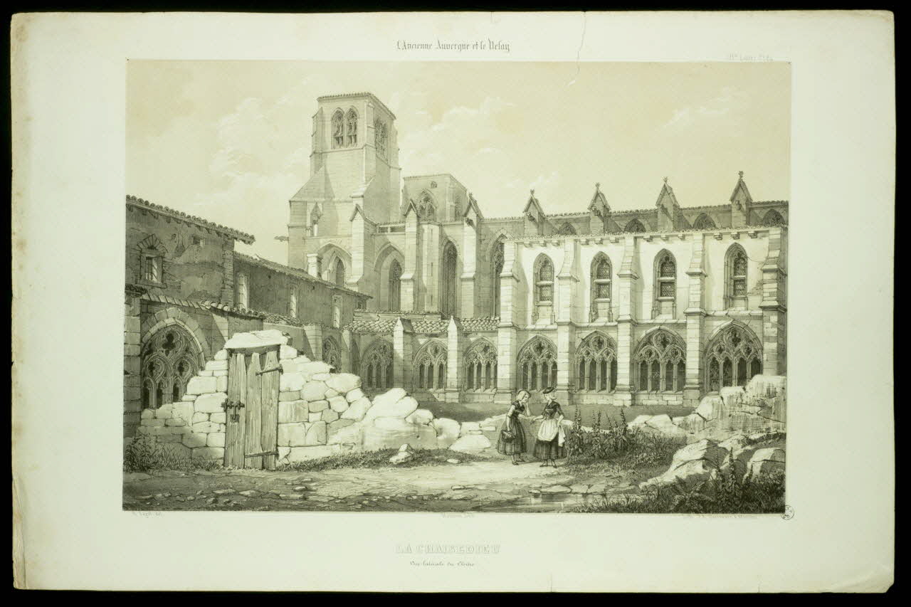 Manson ; Emile Sagot ; Desrosiers P. A. (imprimeur, libraire, éditeur partie d'un ensemble d'estampes L'Ancienne Auvergne et le Velay  LA CHAISEDIEU Moulins 1843-1847 1936.1.22 Photo