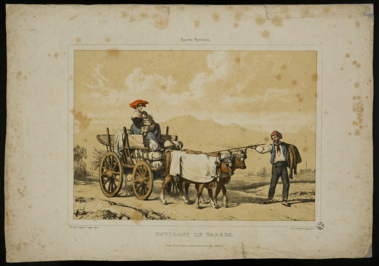 François Fortuné Antoine Férogio ; Lagarrigue Raymond ; Gihaut frères (im estampe Hautes Pyrénées.  ENVIRONS DE TARBES Paris 1841 1936.1.38 Photo