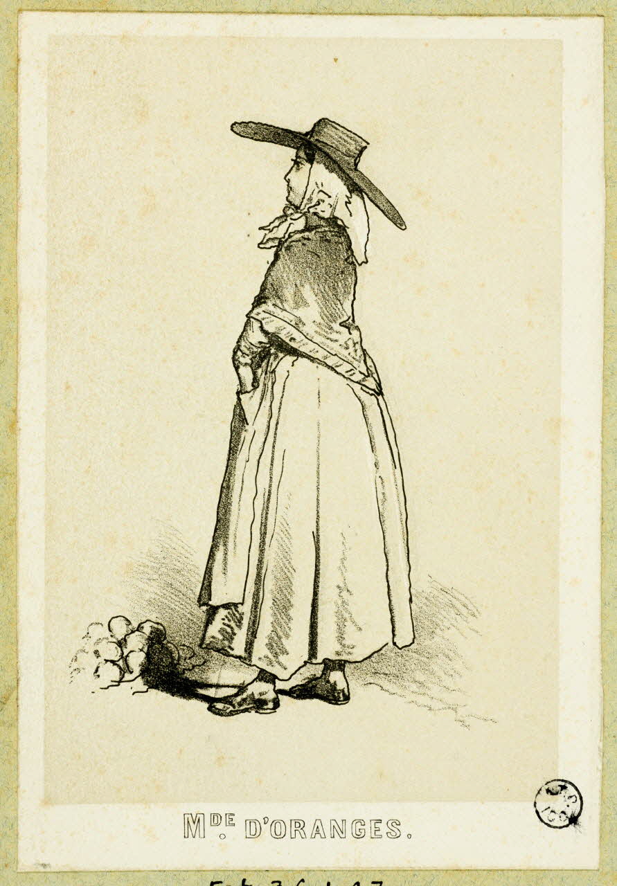 Montaut Henry de ; Lalonde estampe MDE. D'ORANGES. Paris 1845-1890 1936.1.43 Photo