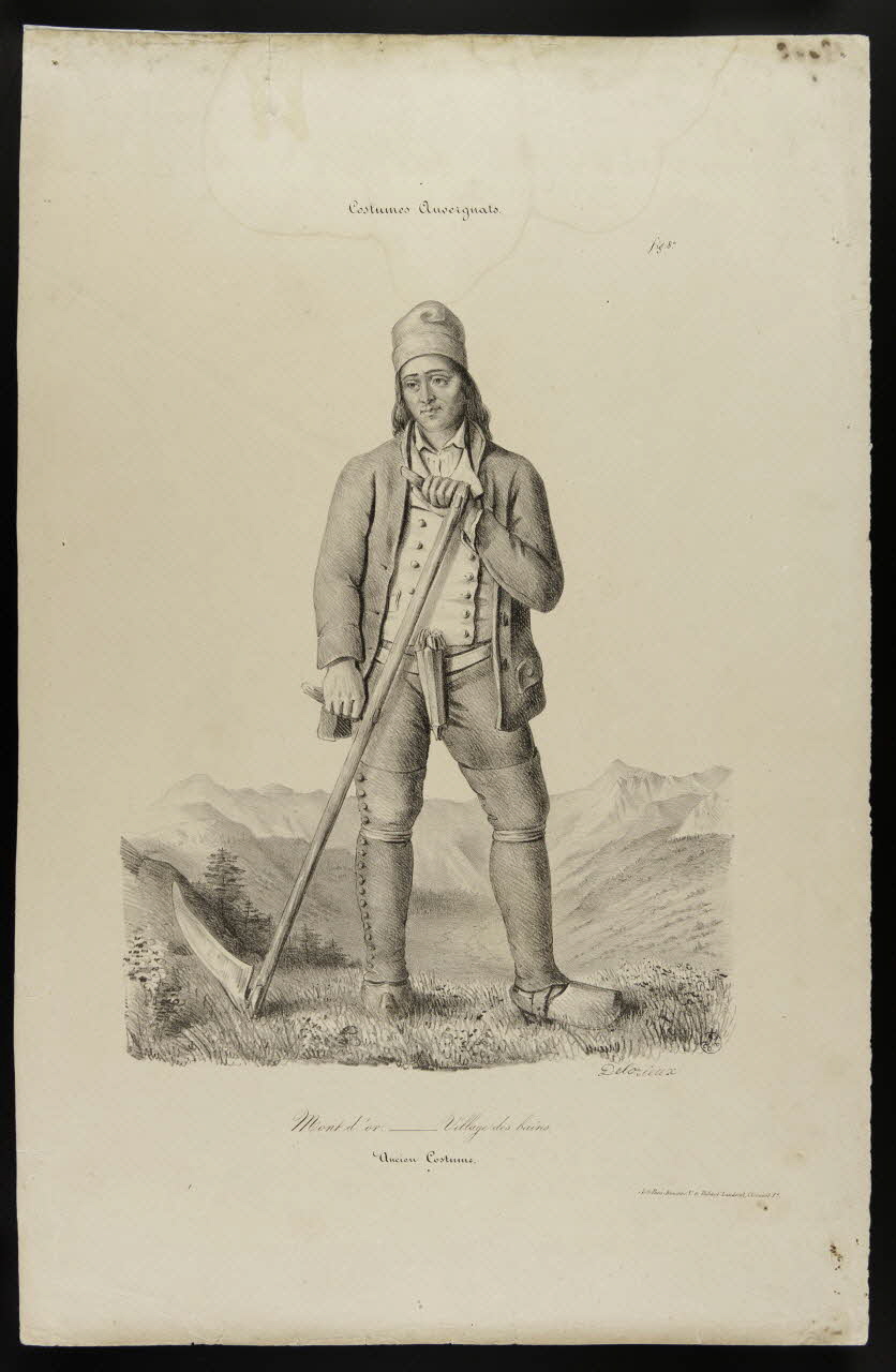 Delorieux Alfred ; Beaulieu estampe Costumes Auvergnats. Paris 1838-1848 1936.1.5 Photo