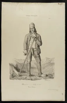 Delorieux Alfred ; Beaulieu estampe Costumes Auvergnats. Paris 1838-1848 1936.1.5 Photo