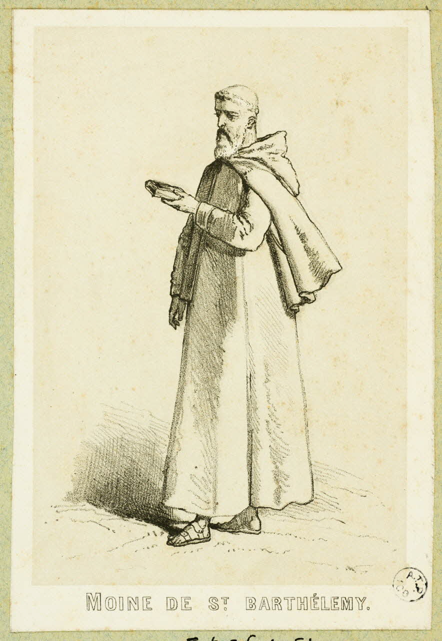 Montaut Henry de ; Lalonde estampe MOINE DE ST. BARTHELEMY. Paris 1845-1890 1936.1.51 Photo