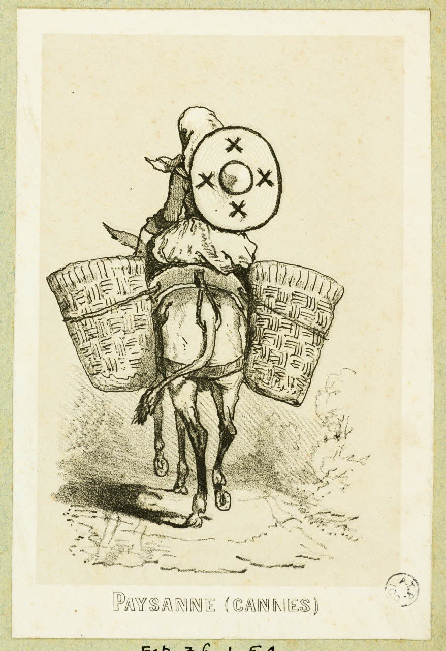 Montaut Henry de ; Lalonde estampe PAYSANNE (CANNES) Paris 1845-1890 1936.1.54 Photo