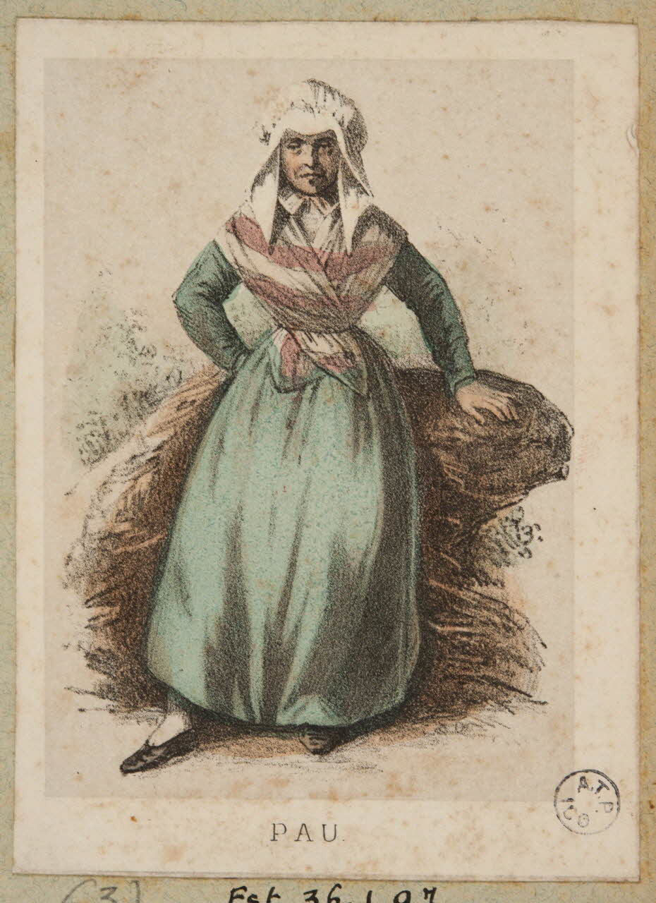 Frick ; Lalonde G. estampe 50 Costumes des Pyrenées  pris d'après Nature  PAU. Paris 1855-1865 1936.1.97 Photo