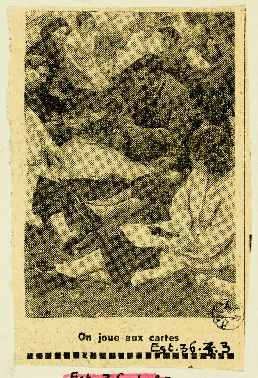 imprimé On joue aux cartes Paris 1936 1936.3.3 Photo