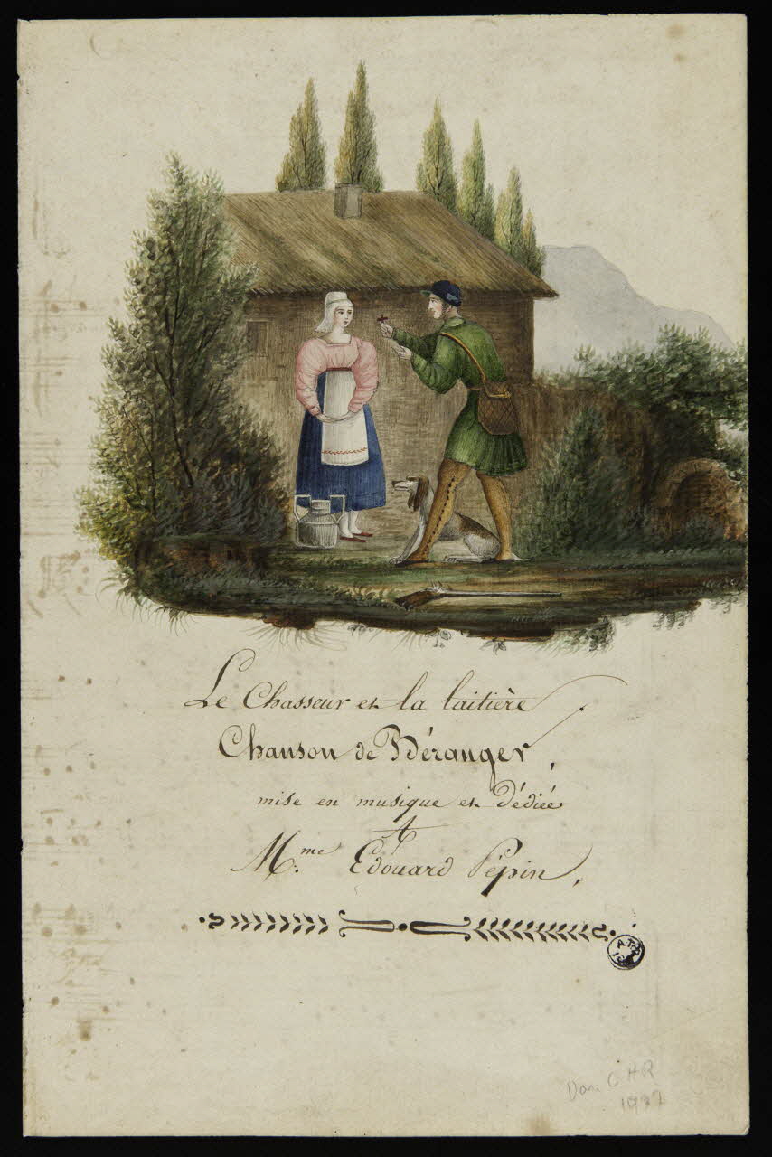 illustration de chanson Le Chasseur et la laitière 1834 1937.3.1 Photo