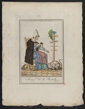 Labrousse L. ; Michel Pigelet imagerie ancienne Femme de la Rochelle Paris 1796 1938.1.12 Photo