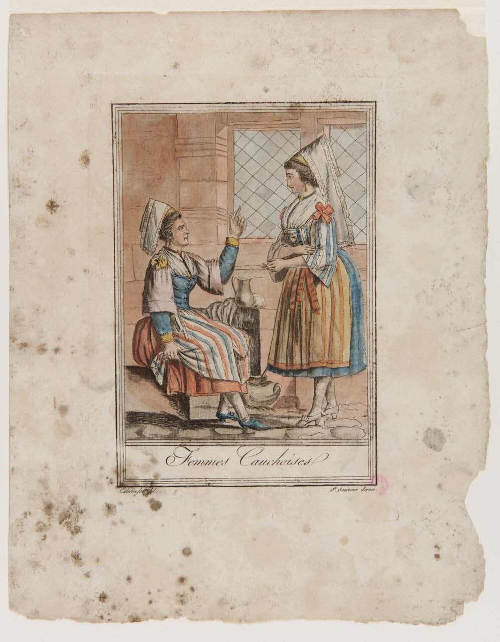 Labrousse L. ; Michel Pigelet imagerie ancienne Femmes Cauchoises Paris 1796 1938.1.14 Photo