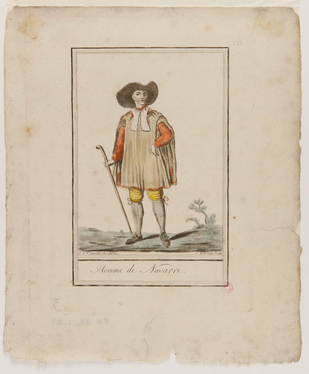 Laroque J. ; André Grasset de Saint-Sauveur ; Gihaut frères (imprimeur imagerie ancienne Homme de Navarre. Paris 1796 1938.1.24 Photo