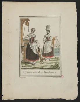 Labrousse L. ; Michel Pigelet imagerie ancienne Servantes de Strasbourg Paris 1796 1938.1.25 Photo