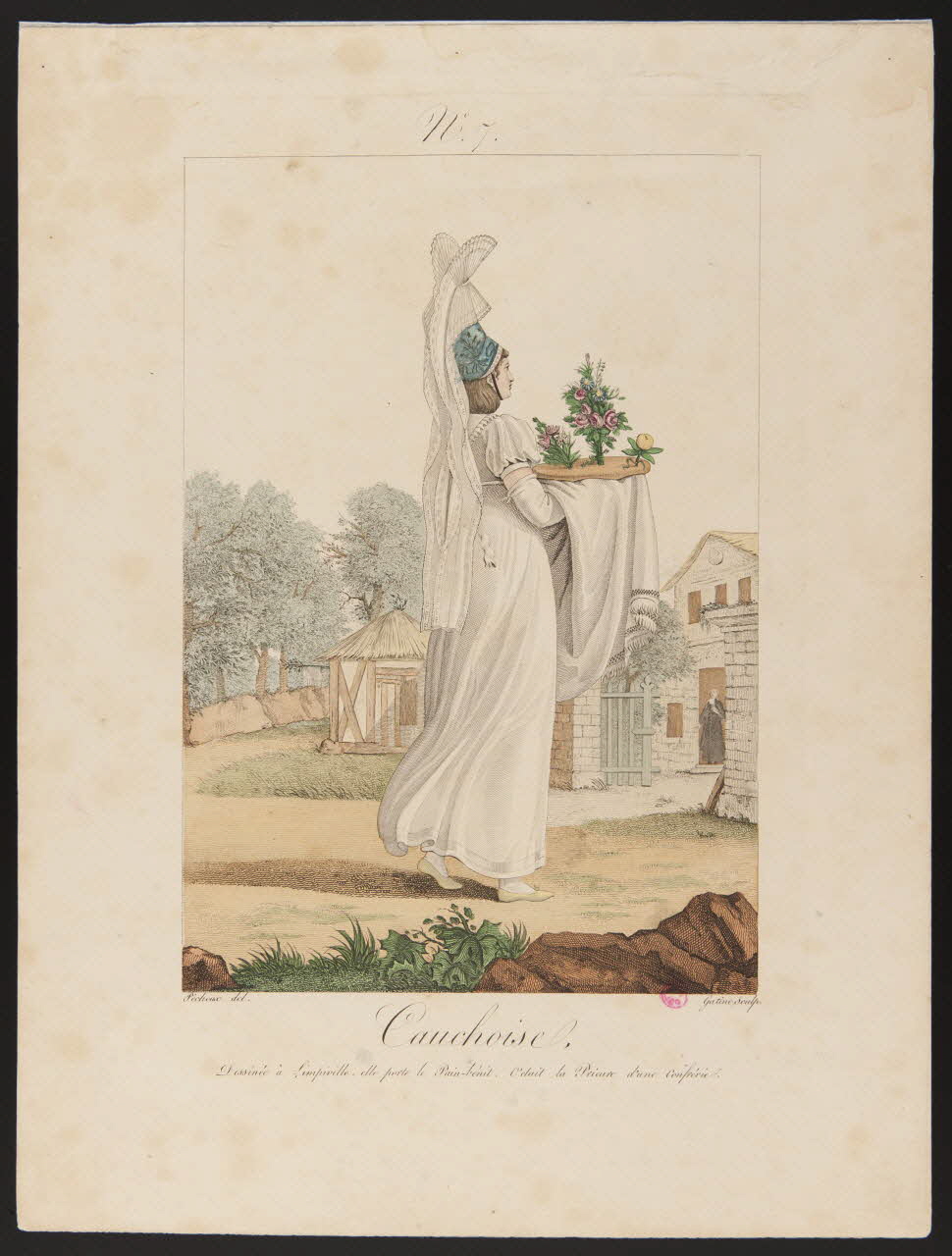 Georges-Jacques Gatine ; Benoît Pécheux ; Crapelet (imprimeu partie d'un ensemble d'estampes Cauchoise Paris 1811 1938.1.28 Photo