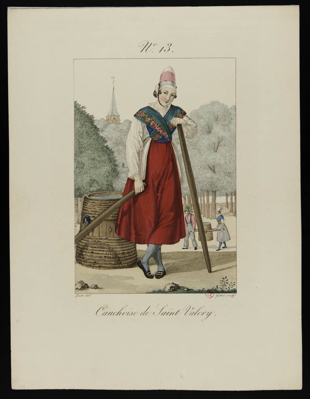 Georges-Jacques Gatine ; Louis-Marie Lanté ; Crapelet (impri partie d'un ensemble d'estampes Cauchoise de Saint Valéry Paris 1827 1938.1.30 Photo