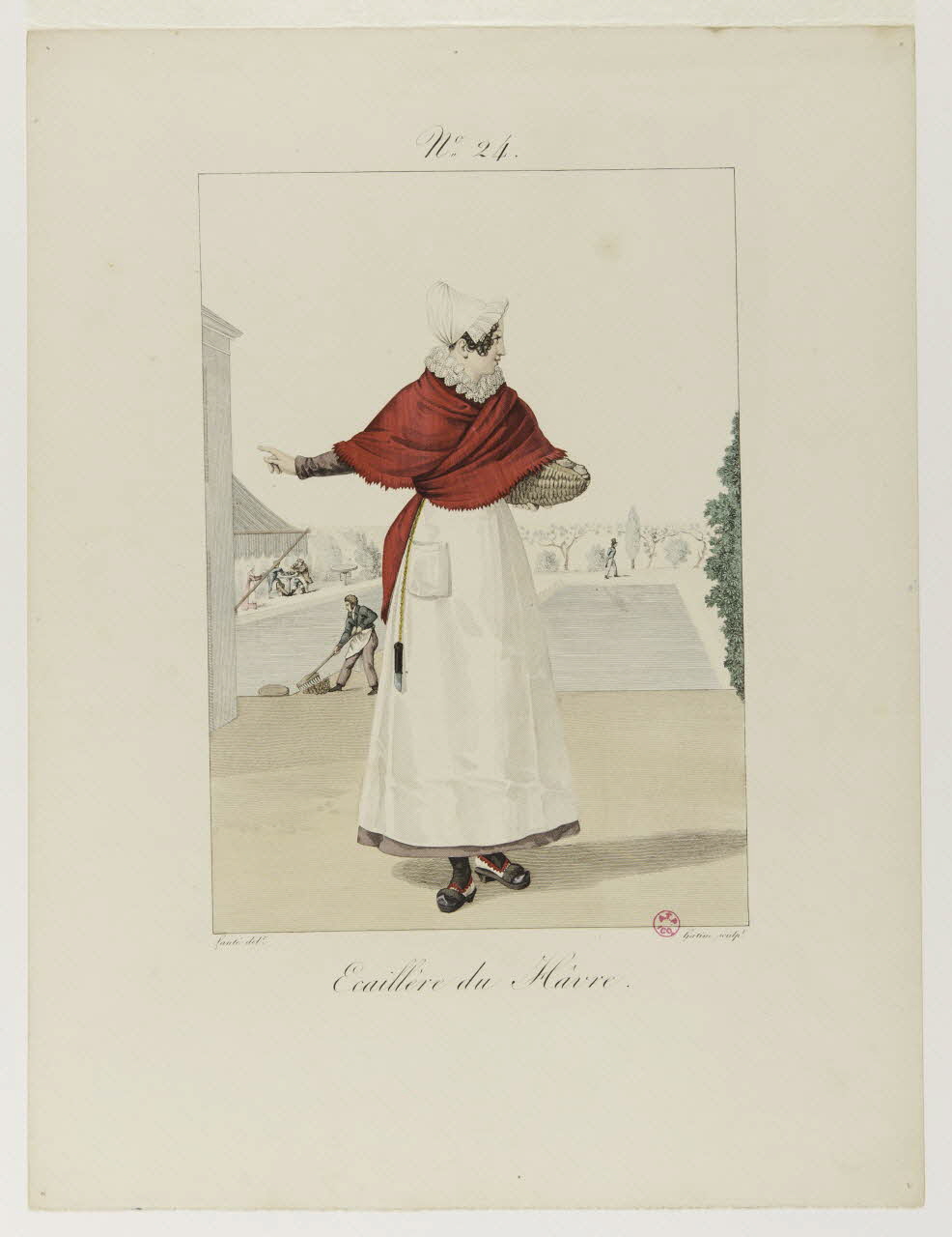 Georges-Jacques Gatine ; Louis-Marie Lanté ; Crapelet (impri partie d'un ensemble d'estampes Ecaillère du Hâvre. Paris 1827 1938.1.31 Photo