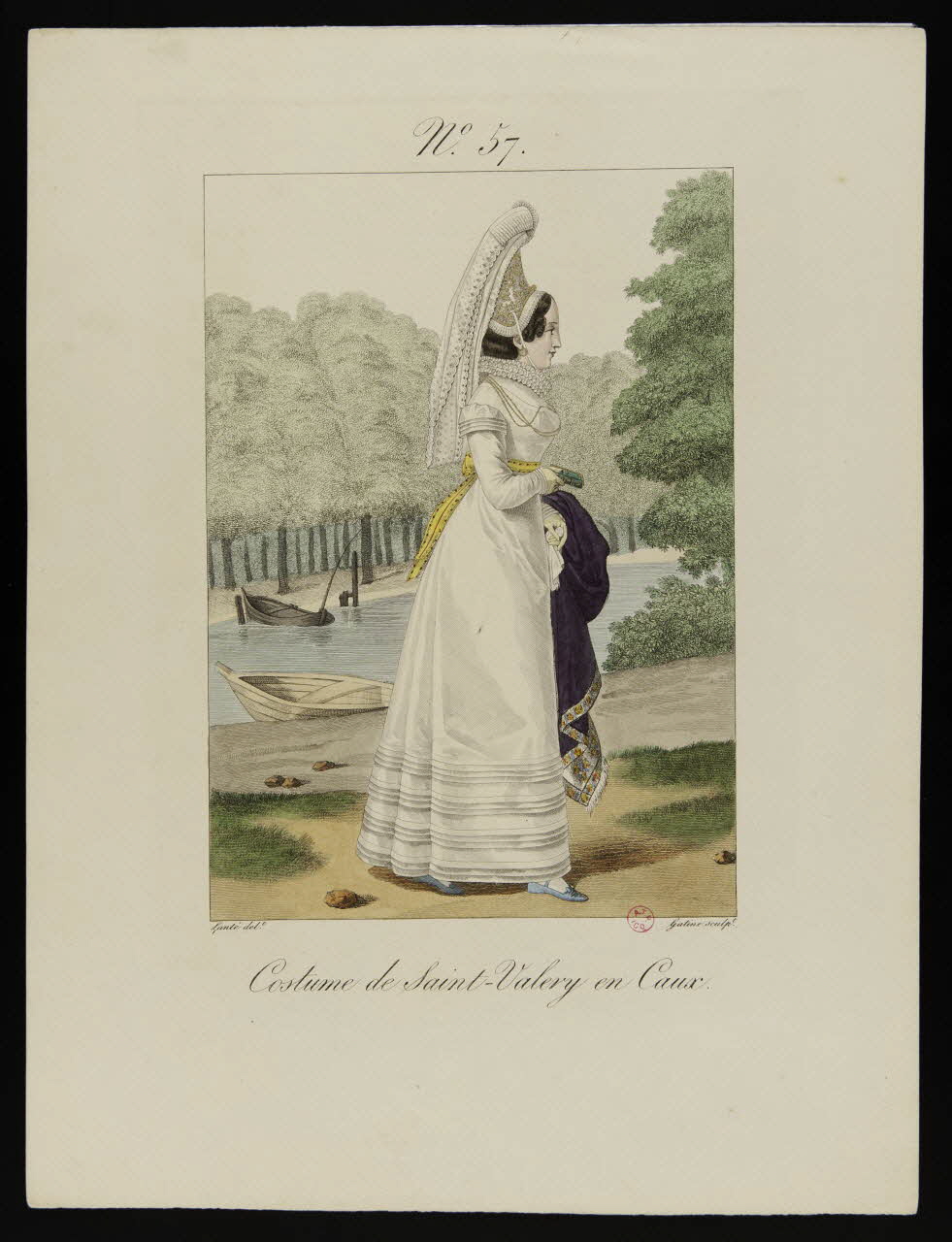 Georges-Jacques Gatine ; Louis-Marie Lanté ; Crapelet (impri partie d'un ensemble d'estampes Costume de Saint-Valéry-en-Caux Paris 1827 1938.1.36 Photo