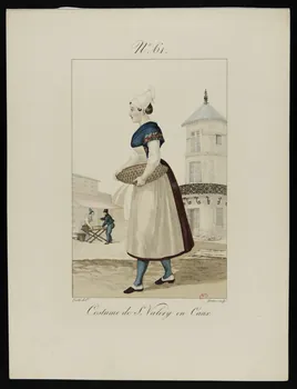 Georges-Jacques Gatine ; Louis-Marie Lanté ; Crapelet (impri partie d'un ensemble d'estampes Costume de St.Valéry en Caux. Paris 1827 1938.1.39 Photo