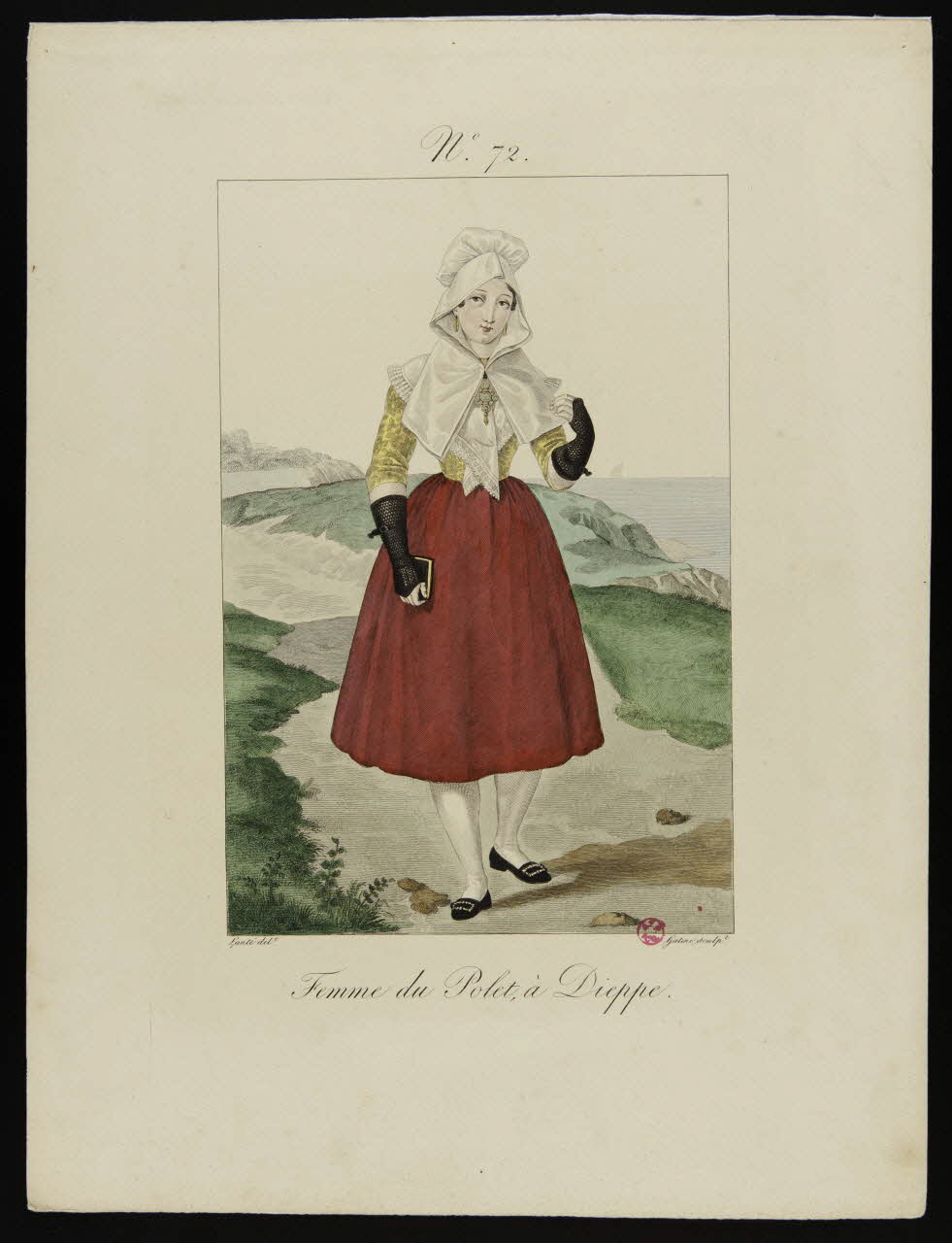 Georges-Jacques Gatine ; Louis-Marie Lanté ; Crapelet (impri partie d'un ensemble d'estampes Femme du Polet, à Dieppe. Paris 1827 1938.1.42 Photo