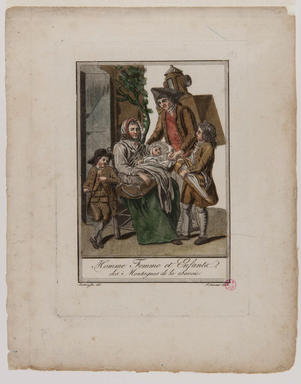 Labrousse L. ; Michel Pigelet imagerie ancienne Homme Femme et Enfants,  des Montagnes de la Savoie. Paris 1796 1938.1.5 Photo