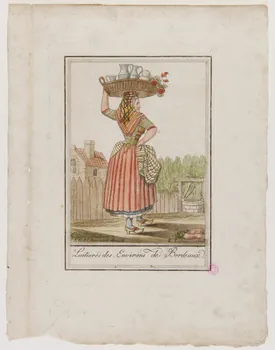 Labrousse L. ; André Grasset de Saint-Sauveur ; Gihaut frères (imprime imagerie ancienne Laitière des environs de Bordeaux Paris 1796 1938.1.7 Photo
