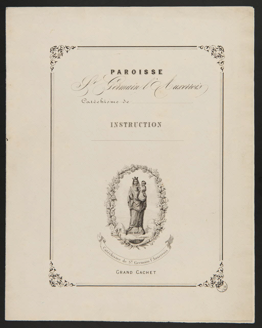 protège cahier PAROISSE  St Germain l'Auxerrois 1800-1938 1938.10.5 Photo