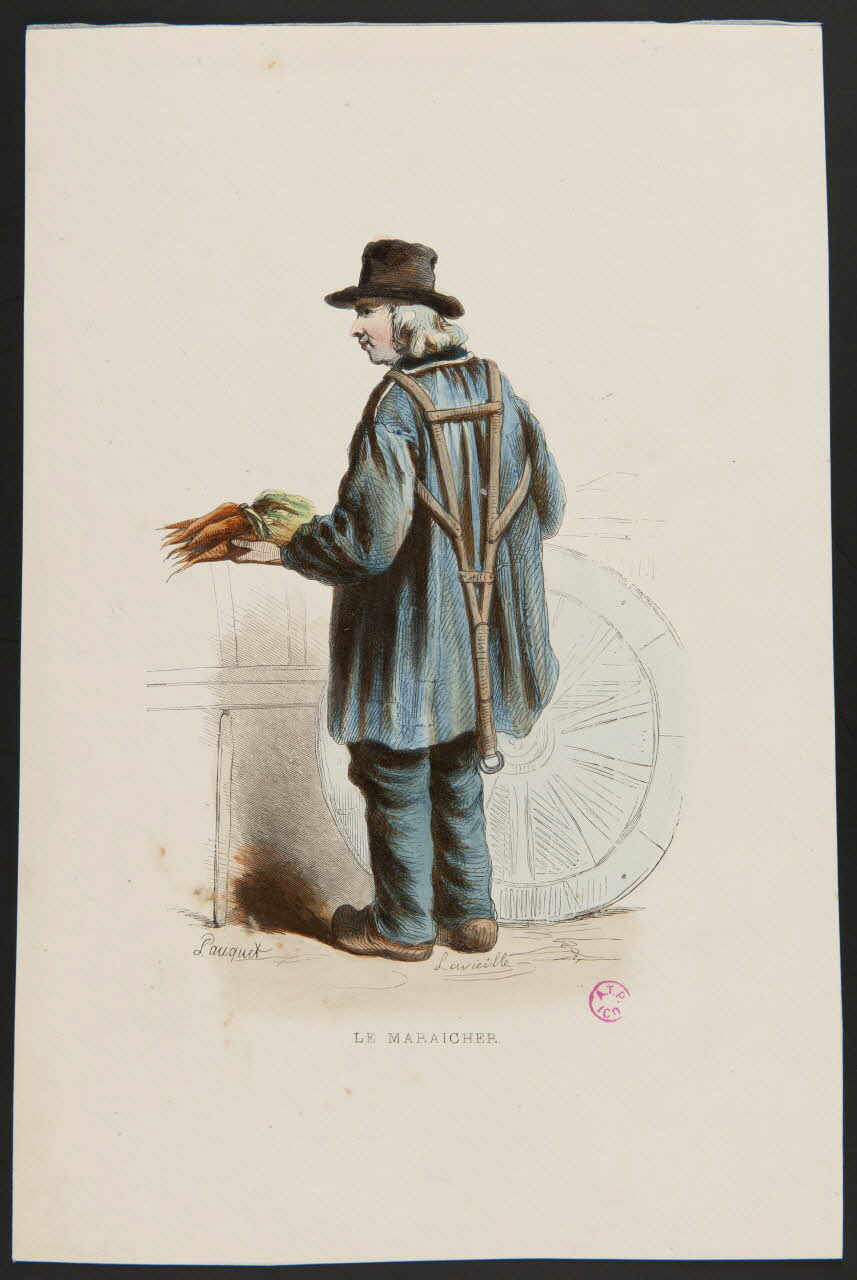 Lavieille Jacques Adrien ; Pauquet ; J. Ferrand partie d'un ensemble d'estampes LE MARAICHER. Paris 1840-1842 1938.11.10 Photo