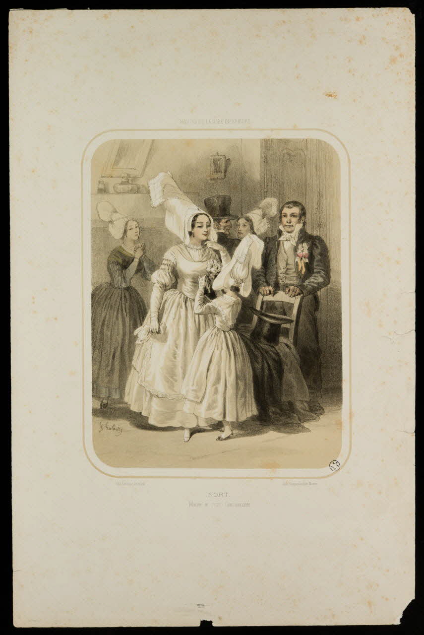 Lalaisse François Hippolyte ; Henri Désiré Charpentier estampe NORT,  MARIEE ET JEUNE COMMUNIANTE Nantes 1850-1851 1938.11.101 Photo