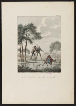 Godefroy Engelmann ; Bacler d'Albe Louis (d'après estampe Les habitants des Landes allant au marché. Paris 1814-1839 1938.11.15  Photo