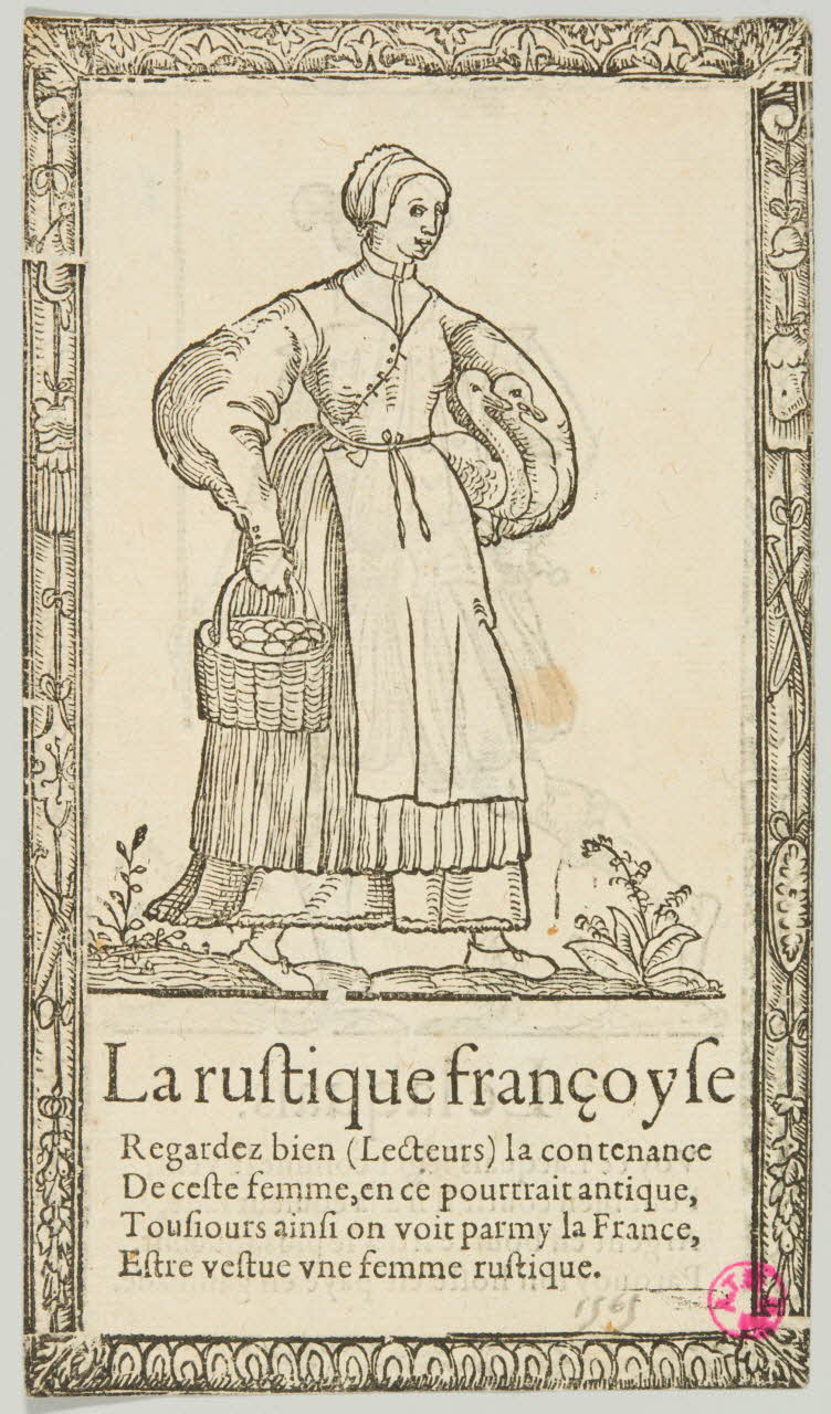 Moine ; Ancienne Maison Aubert estampe La rustique françoyse Paris 1567 1938.11.22.1 Photo