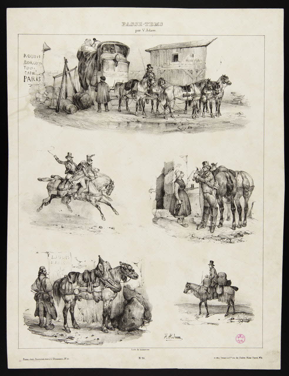 Victor Adam ; Joseph Lemercier ; Aumont et Te estampe PASSE TEMS Paris 1833-1837 1938.11.27 Photo